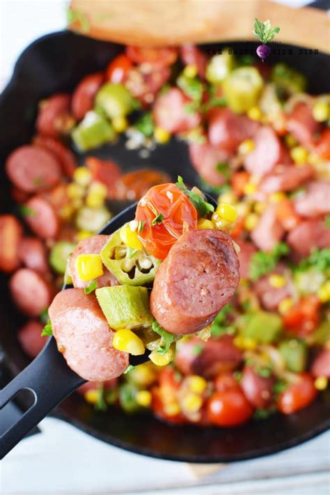 Southern Succotash with Andouille Sausage | Easy Side Dishes