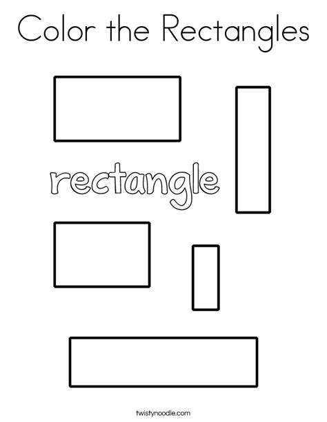 Color the Rectangles Coloring Page - Twisty Noodle