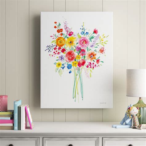 Sand & Stable Baby & Kids Sunshine Flowers - Painting on Canvas | Wayfair