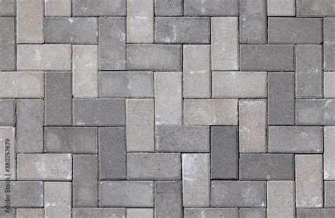 Seamless texture of street tiles. Pattern of gray sidewalk tiles. Stock 写真 | Adobe Stock