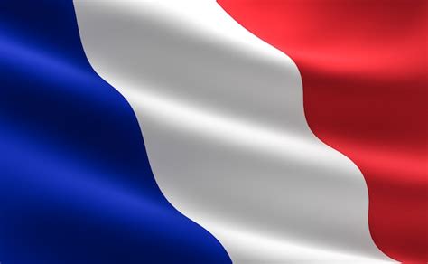 Premium Photo | Flag of france. 3d illustration of the french flag waving.