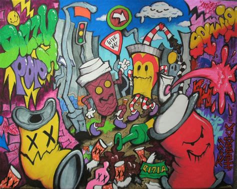 Street art graffiti characters by Ross Hendrick | Artfinder