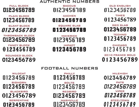 Football Number Font