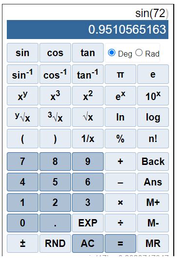 Use the above-given table as a calculator to find the sine o | Quizlet