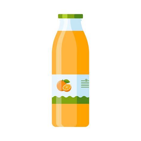 Glass Bottle of Orange Juice 3716003 Vector Art at Vecteezy