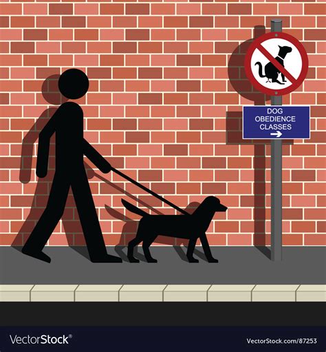 Dog obedience classes Royalty Free Vector Image