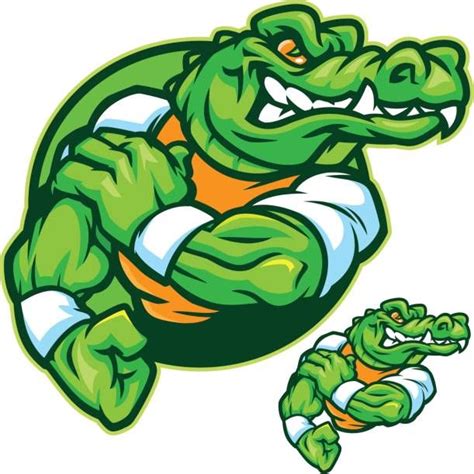 This is a great Gator mascot based sport kit. With multiple images to... | Vector art ...