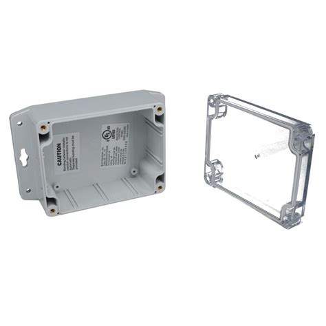 IP65 NEMA 4X Box with Clear Cover and Mounting Brackets PN-1323-CMB ...