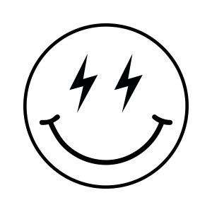 Lightning Eyes Smiley Face SVG, Bolt Emoji SVG Digital Download | PremiumSVG