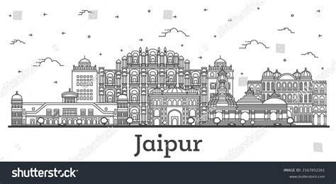 Outline Jaipur India City Skyline Historic Stock Vector (Royalty Free) 2167852261 | Shutterstock