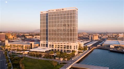 Hilton San Diego Bayfront Hotel overlooking the Bay and the Downtown ...