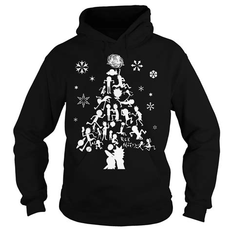 Rick And Morty Christmas Tree Silhouette Sweatshirt - Kutee Boutique