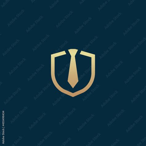 Security services logo design vector. Bodyguard Shield and tie icon ...