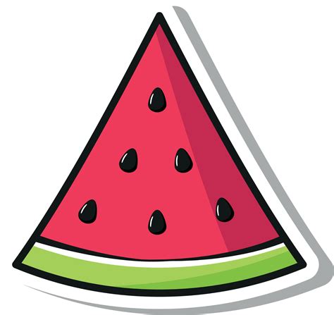 Ripe Juicy Watermelon in Pop Art Style Sticker 6920857 Vector Art at ...