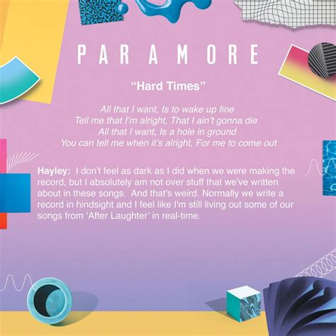 Meaning behind Hard Times - Paramore Photo (40419461) - Fanpop