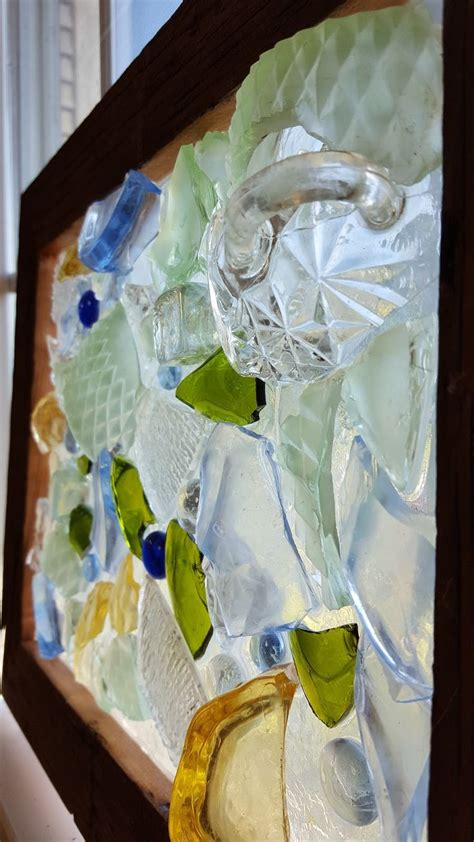 Poor Man's Stain Glass Art aka Broken Glass Mosaic DIY | Glass mosaic diy, Broken glass crafts ...