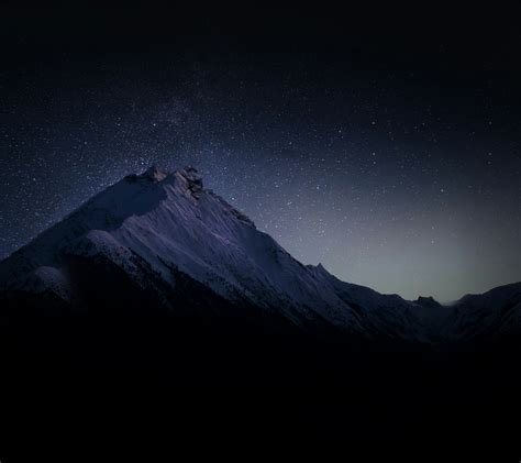 Download Star Night Nature Mountain HD Wallpaper