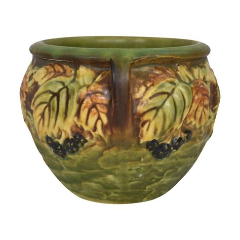 Roseville Pottery Blackberry 1932 Ceramic Jardiniere Planter 623-4 in 2022 | Roseville pottery ...