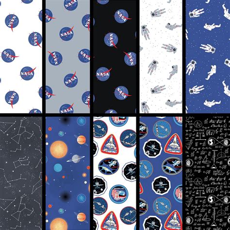 NASA Cotton Fabric by the Yard Your choice of 18 Fabrics | Etsy