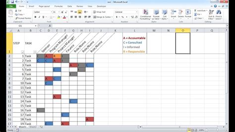 Create a Basic RACI Chart - YouTube