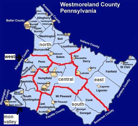 County Zone Map – Westmoreland Emergency Amateur Radio Service