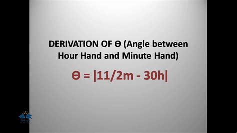 Formula Derivation- Angle between Hour Hand and Minute Hand of a Clock ...