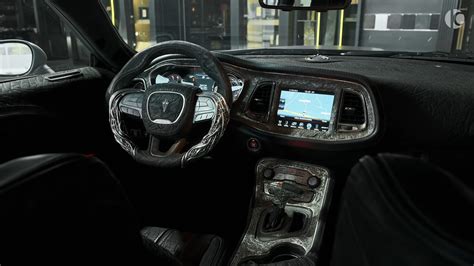 This Dodge Hellcat Has an Engraved Silver and Elephant Leather Interior