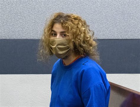 Sierra Halseth, charged in the killing of her father, Daniel Halseth, appears in court at the R ...