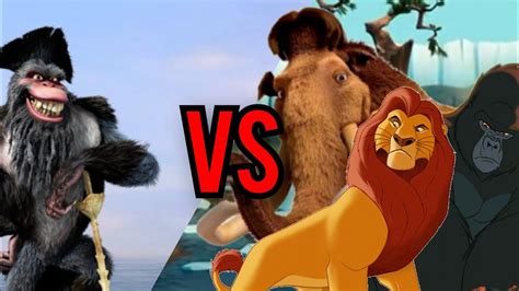 MANNY, MUFASA E KERCHAK VS CAPITÃO ENTRANHA - (manny vs kerchak vs mufasa - parte 2) - YouTube