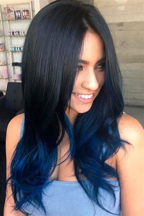 Black Hair With Blue Ombre / 40 Fairy Like Blue Ombre Hairstyles - fdb ...