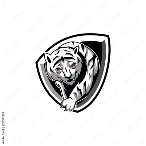 White Tiger Vector Illustration esport mascot logo Stock Vector | Adobe Stock