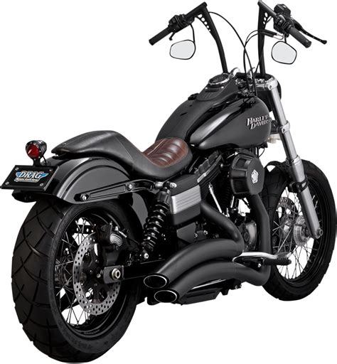 Vance & Hines Super Radius Black Exhaust 06-17 Harley Davidson Dyna ...