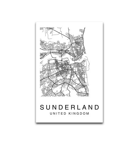 Sunderland Map Sunderland City Map Printable Map Map Print | Etsy