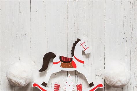 Free Photo | Vintage wooden horse for Christmas decorations