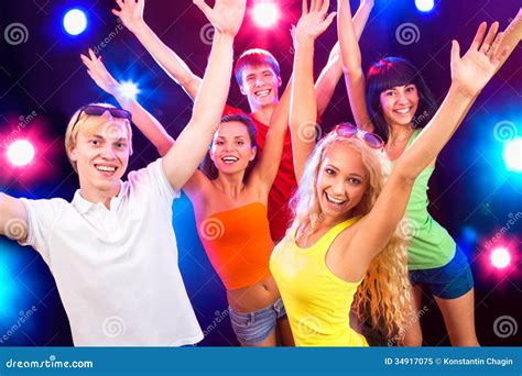 Young people at party. stock image. Image of group, expressing - 34917075