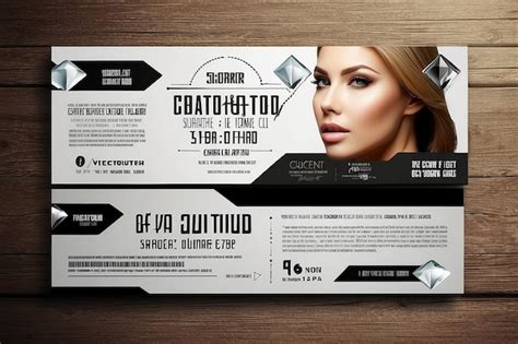 Premium Photo | Vector gift voucher template with an arrow a diamond and a place for the image