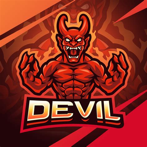 Devil fighter esport mascot logo design 15644095 Vector Art at Vecteezy