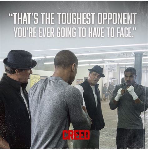 You are the toughest opponent you will ever have to face | Creed movie, Rocky balboa quotes ...