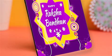 Yellow-Purple Themed Happy Raksha Bandhan Printed Acrylic Table Top | Rakhi Special in Pune ...