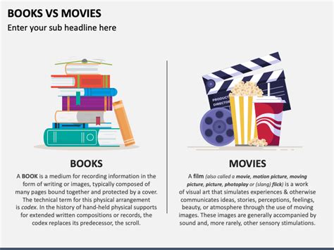 Books Vs Movies PowerPoint and Google Slides Template - PPT Slides