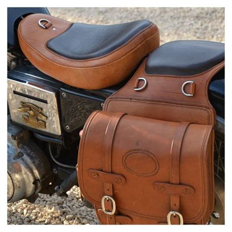 handmade saddlebags and custom made seat from full grain saddle leather ...