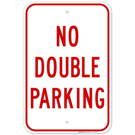 No Double Parking Sign Large - Walmart.com - Walmart.com