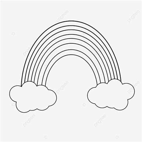 قوس قزح الغيوم قصاصة فنية أبيض وأسود, قوس المطر, سحاب, قصاصة فنية PNG ...