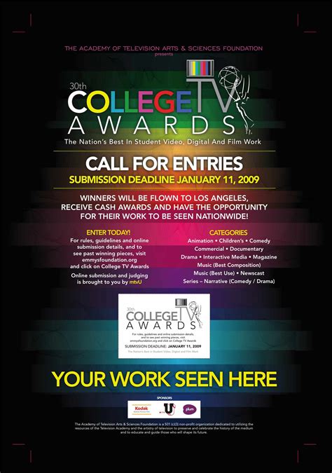 30th College Television Awards now accepting entries - College ...