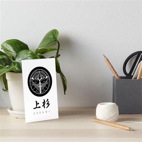 "Uesugi Clan kamon with Clan Name" Art Board Print by Takeda-art | Redbubble