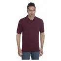 Maroon Men Plain Cotton Polo Neck T Shirt at Rs 280/piece in Ahmedabad ...