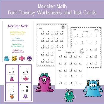 Monster Math | Fact fluency worksheets, Elementary math games ...