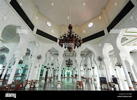 Indonesia, Sumatra, Banda Aceh, inside the Baiturrahman Grand Mosque ...