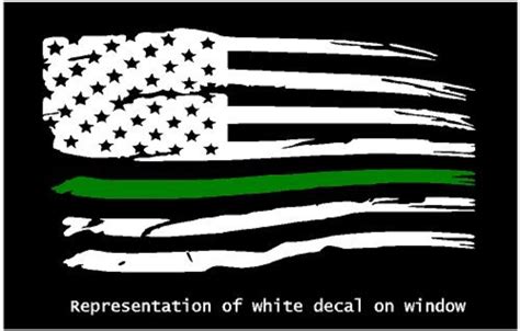 Green Line American Flag Decal American Flag Thin Green Line Military ...