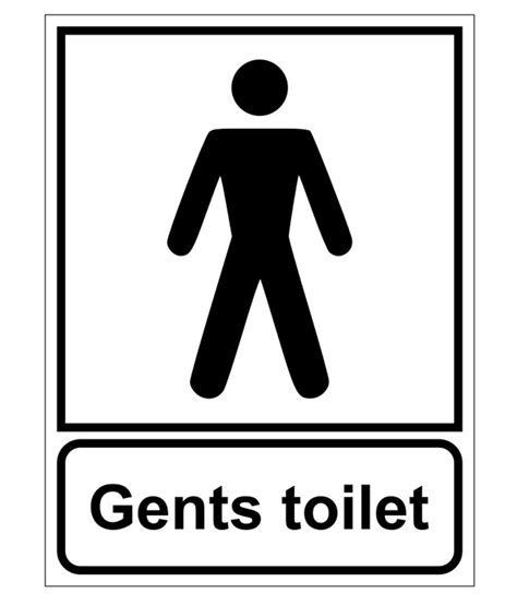 Sign Industry Gents Toilet Sign Board: Buy Online at Best Price in India - Snapdeal